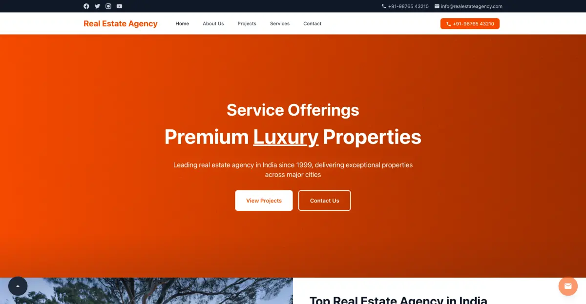 Real estate listings portal — web development project by ByteLeaps NCR