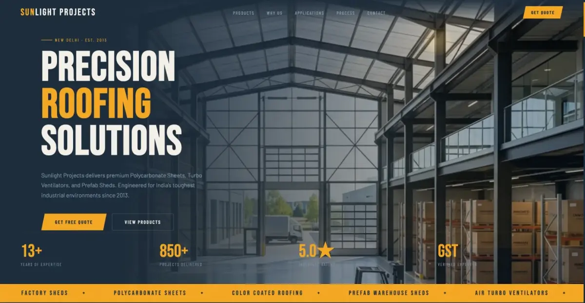 Sunlight Projects — website project by ByteLeaps